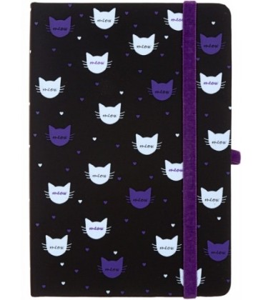 Ежедневник недатированный «Феникс+» 95*140 мм, 144 л., «Ночные коты»