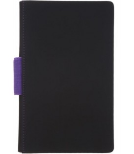 Ежедневник недатированный «Софт-тач» 130*210 мм, 96 л., черный/фиолетовый