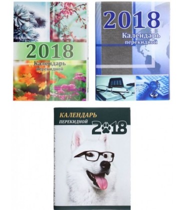 Календарь настольный перекидной на 2018 год «Типография Победа» 105*140 мм, ассорти