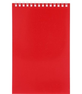 Блокнот на гребне «Проф-Пресс» 127*197 мм, 80 л., клетка, красный