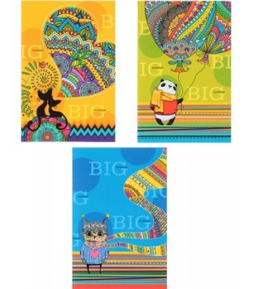 Блокнот Big Notebook 195*290 мм, 80 л., клетка, ассорти