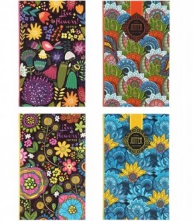 Блокнот Floral Jotter Collection 128*205 мм, 80 л., линия, ассорти