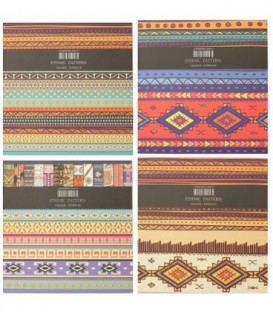 Блокнот Ethnic Pattern 205*210 мм, 120 л., клетка, ассорти