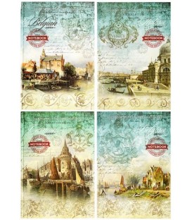 Блокнот Notebook Landscapes 170*245 мм, 160 л., клетка, ассорти