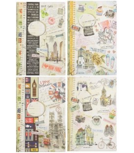 Блокнот My Notes About Traveling 195*295 мм, 120 л., клетка, ассорти