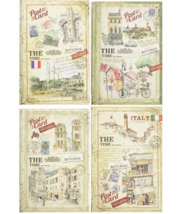 Блокнот The Time For Travel 170*245 мм, 120 л., клетка, ассорти