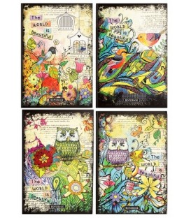 Блокнот The World is Beautiful 170*250 мм, 120 л., клетка, ассорти