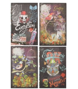Блокнот Jotter Birds/Confidential 130*205 мм, 80 л., линия, ассорти