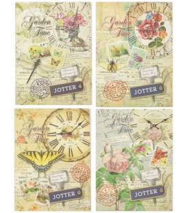 Блокнот Jotter Garden Time 150*205 мм, 120 л., клетка, ассорти