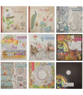 Скетчбук-блокнот Sketchbook 265*265 мм, 36 л., ассорти