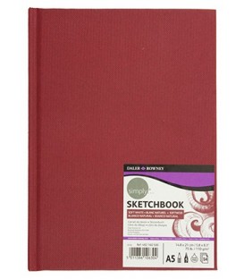 Скетчбук-блокнот Simply 155*220 мм, 54 л., красный