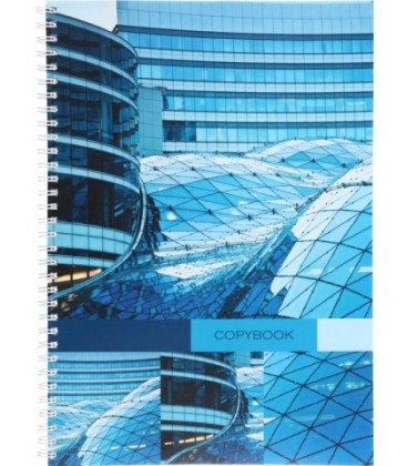 Тетрадь общая А4, 80 л. на гребне «Офисный стиль» 200*280 мм, клетка, «Геометрия мегаполиса»