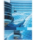 Тетрадь общая А4, 80 л. на гребне «Офисный стиль» 200*280 мм, клетка, «Геометрия мегаполиса»