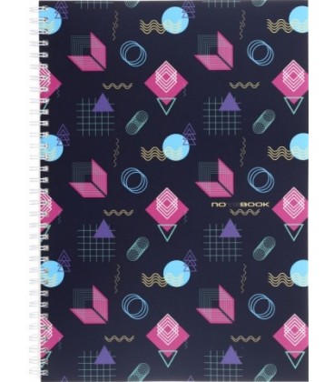 Тетрадь общая А4, 80 л. на гребне «Графика» 200*280 мм, клетка, «Геометрия»