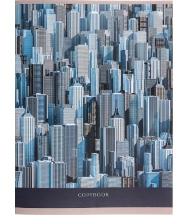 Тетрадь общая А4, 96 л. на скобе «Графика» 202*273 мм, клетка, «Большой город»