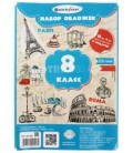 Набор обложек для учебников для 8 класса Darvish А5 (450*230 мм), толщина 200 мкм, 13 шт., ассорти + 1 обложка д/дневника