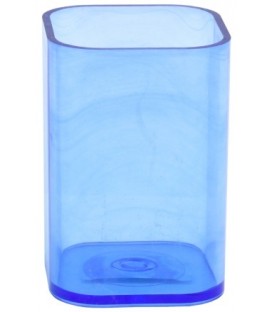 Стакан для канцелярских принадлежностей «Карандашница» 100*70 мм, прозрачный синий