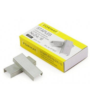 Скобы для степлеров Format №24/6, 1000 шт.