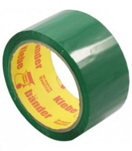 Клейкая лента упаковочная цветная Klebebander 48 мм*57 м, толщина ленты 40 мкм, зеленая