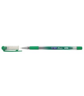 Ручка шариковая Linc Glycer корпус прозрачный, стержень зеленый