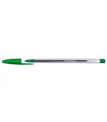 Ручка шариковая Format корпус прозрачный, стержень зеленый