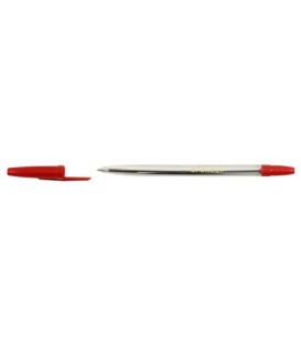 Ручка шариковая Sponsor SBP050 корпус прозрачный, стержень красный