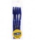 Набор шариковых ручек одноразовых Linc Offix 4 шт., корпус прозрачный, стержень синий
