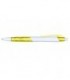 Ручка шариковая автоматическая Sponsor SLP009 корпус белый с желтым, стержень синий