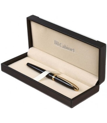 Ручка подарочная перьевая Cabinet Geneva корпус черный с золотистым