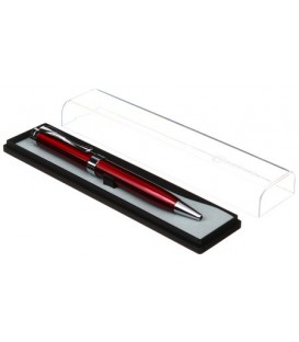 Ручка подарочная шариковая Optima корпус красный с серебристым