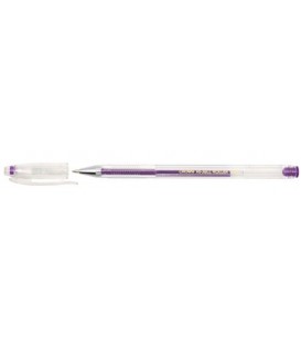 Ручка гелевая Crown Hi-Jell корпус прозрачный, стержень фиолетовый