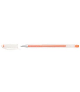 Ручка гелевая Crown Hi-Jell корпус прозрачный, стержень оранжевый