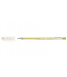 Ручка гелевая Crown Hi-Jell корпус прозрачный, стержень золотистый металлик