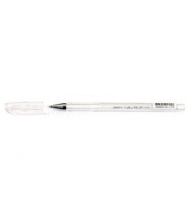 Ручка гелевая Crown Hi-Jell корпус прозрачный, стержень белый