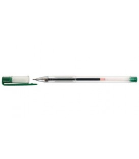 Ручка гелевая Sponsor корпус прозрачный, стержень зеленый