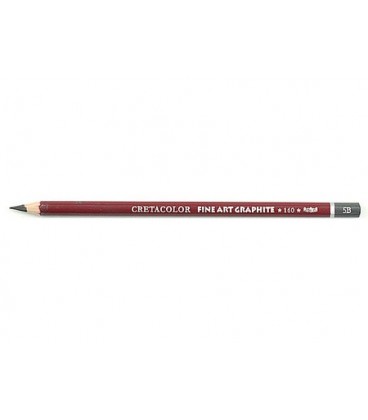 Карандаш чернографитный Cretacolor твердость грифеля 5М, корпус бордовый с серым