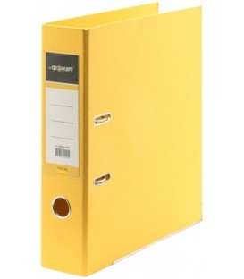 Папка-регистратор inФормат с двусторонним ПВХ-покрытием корешок 75 мм, желтый