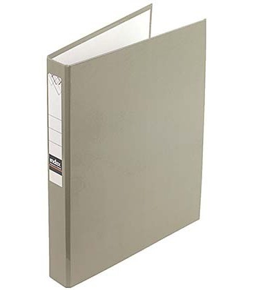 Папка-регистратор на 4 кольцах Index корешок 35 мм, диаметр кольца 30 мм, серый