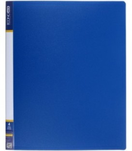 Папка пластиковая на 4-х кольцах Economix толщина пластика 0,7 мм, синяя