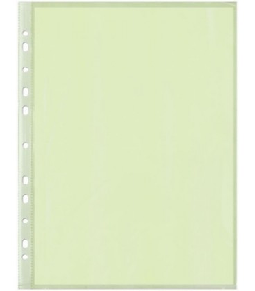 Файл А4 перфорированный цветной Optima 40 мкм, гладкий, глянцевый, салатовый, 217*307 мм (до 70 л.)