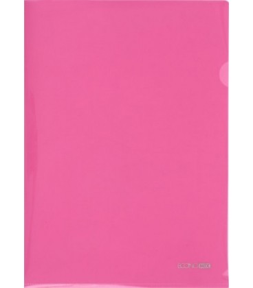 Папка-уголок пластиковая Economix толщина пластика 0,18 мм, розовая