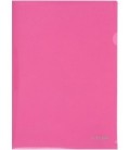 Папка-уголок пластиковая Economix толщина пластика 0,18 мм, розовая