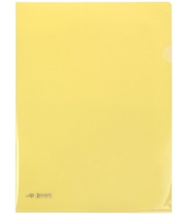 Папка-уголок пластиковая inФормат толщина пластика 0,18 мм, желтая