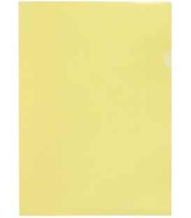Папка-уголок пластиковая inФормат толщина пластика 0,15 мм, прозрачная желтая