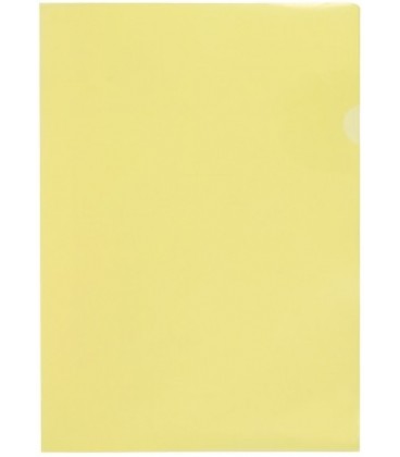 Папка-уголок пластиковая inФормат толщина пластика 0,15 мм, прозрачная желтая