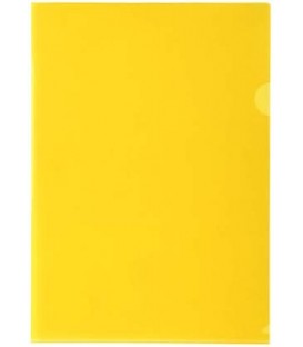 Папка-уголок пластиковая Sponsor толщина пластика 0,15 мм, прозрачная желтая