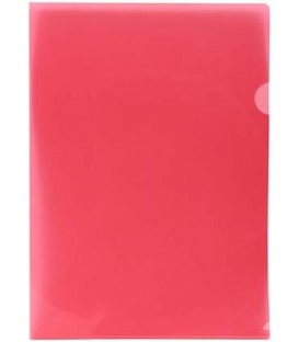 Папка-уголок пластиковая Sponsor толщина пластика 0,15 мм, прозрачная красная
