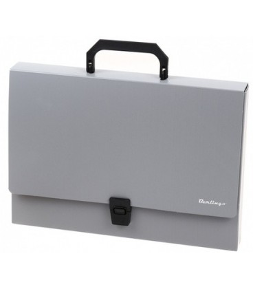 Портфель пластиковый Standart 370*250*40 мм, серый