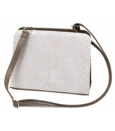 Сумка молодежная на плечо Cagia 230*170*100 мм, серо-розовая