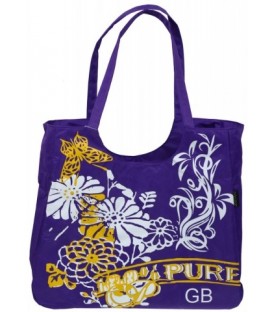 Сумка повседневная с ручками Good Bag 440*380*140 мм, фиолетовая с рисунком
